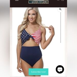 Large brand new America American flag USA swimsuit